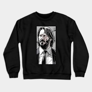 John Wick- Comic Book Style_001 Crewneck Sweatshirt